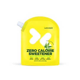 Lesweet Zero Calorie Sweetener, with Stevia Exract, Granulated Sugar Substitute, Keto Friendly, No Aftertaste, 16 oz (Pack of 1)