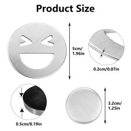 YHNMMNO Pack of 8 Tablecloth Weights for Outdoor Use Stainless Steel Tablecloth Weights Magnetic Tablecloth Clips Smiling Face Tablecloth Clip for Curtains Shower Curtain Whiteboard Fridge
