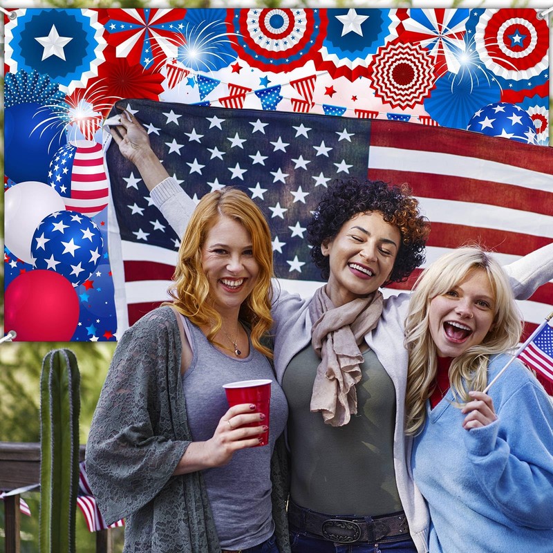 Mocsicka Independence Day Background July 4th Patriotic Photography Backdrop 4th