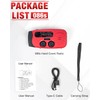Emgykit 086S Hand Crank Emergency Radio - 2000mAh/7400mWh AM/FM/NOAA Solar