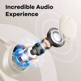 EXECCZO - Auriculares inalámbricos Airflow Pro Bluetooth 5.3 para correr y actividades al aire última intervensión con sonido envolvente (piel)