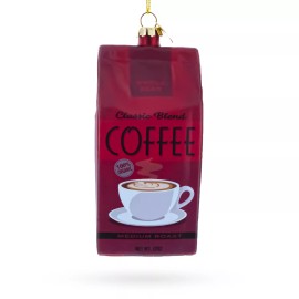 BESTPYSANKY Coffee Bag Blown Glass Christmas Ornament