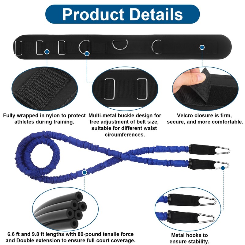 Basketball Zone Defense Bungee Kit | 1 Belts, 1×6.6ft &