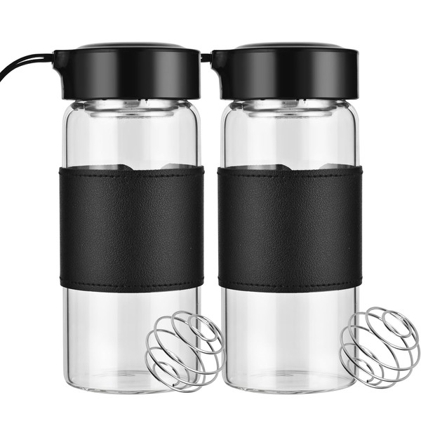 Cosmeria Shaker Glas, 16oz BPA-freies geruchloses Shaker Glas mit Integriertem