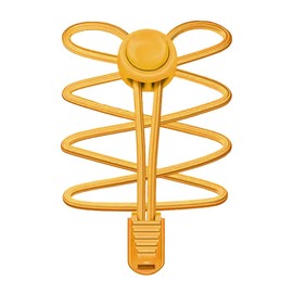 No-Tie Shoelaces, Easy to Put On and Take Off, Lace Lock, Elastic One-Touch Elastic Shoelaces for Kids, Adults, Elderly, Athletes, People who aren't like to tie shoelaces (Pure Yellow)