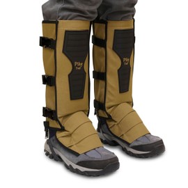 Pike Trail Snake Gaiters Leg Guards - Waterproof, Durable - Adjustable Size for Men & Women - Protection from Snake Bites - Hiking Essentials Ideal for Trekking, Hunting & Fishing - Black - 1 pair
