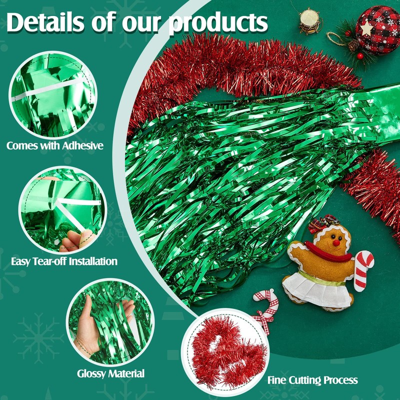 Crowye 10 Pcs Large Christmas Parade Float Decorations with Foil