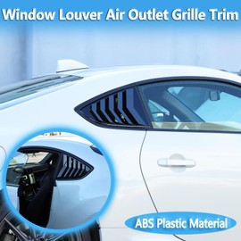 Window Louvers Air Vent Grill Trim Compatible with Subaru BRZ ZD8,Toyota 86 GR86,Scion FR-S 2022-2024,Rear Side Window Louver Scoop Sun Shade Cover,ABS Plastic 2PCS (Piano Black)