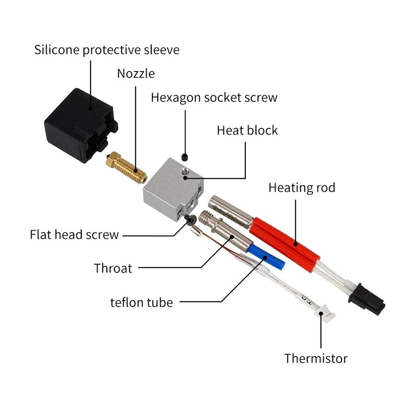for Kobra 2 Hot End Replacement Kit,0.4mm Nozzle Print Head