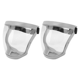 Protector Cubierta Facial, 2 Piezas Cubierta Protectora Transparente Antivaho, Protector Facial Reutilizable con Almohadillas Algodón Filtro que Protegen los Ojos y la Cara (Adulto Gris Blanco)