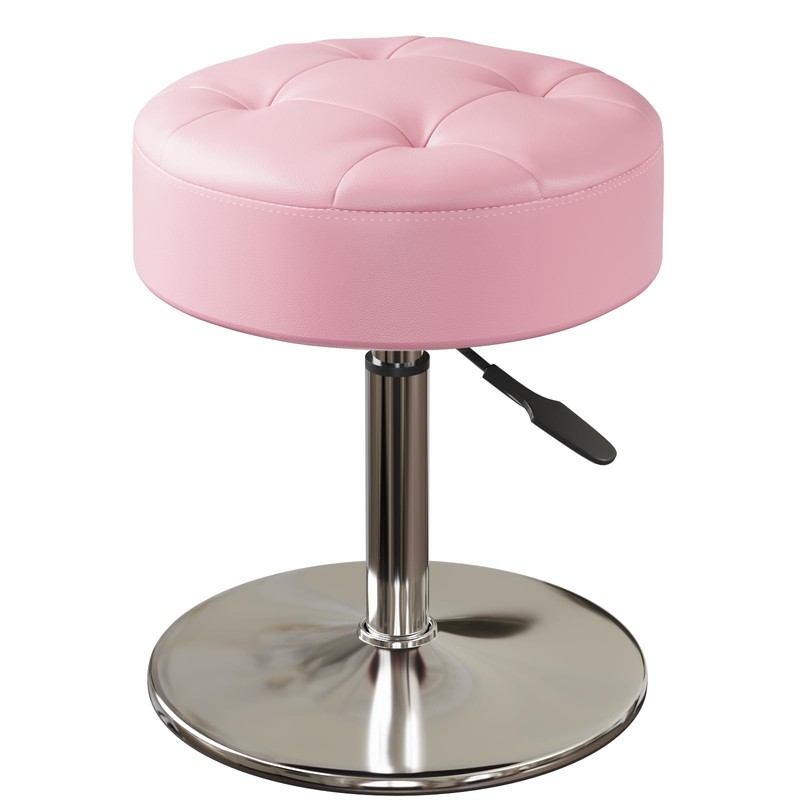Youtanic Vanity Stool with Adjustable Height, 360°Swivel Ottoman Chair for