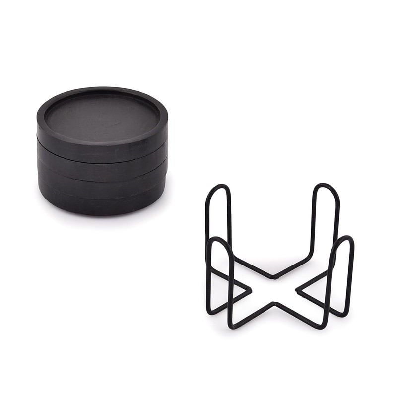 Indus Lifespace Wooden Coasters for Drinks Coffee Table, Round Drink