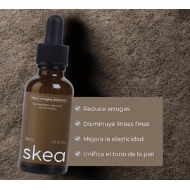 SKEA Sérum Facial Anti Edad con Vitamina C y Bakuchiol – Hidratante, Iluminador y Antioxidante para Cuidado de la Piel – Uso Nocturno – 30ml
