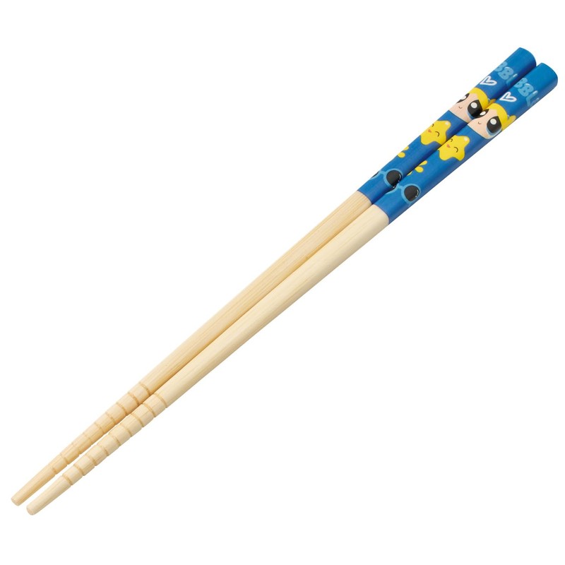 Skater ANT4-A Power Puff Girls Bubbles Bamboo Safety Chopsticks 8.3