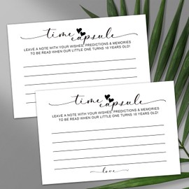 50 Funny Baby Time Capsule Cards for 1st Birthday or Baby Shower Game Activity, Advice and Wishes Cards, and Anniversary Cards for Baby Shower Party Supplies.4 x 6 Inch