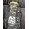 Mason Sunflower design Quart Square Glass Mason Canning Jar ~