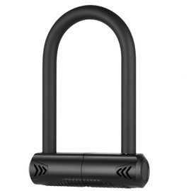 Bike U Lock with Cable, Heavy Duty Bicycle U-Lock,15mm Shackle and 10mm x1.2m Cable with Mounting Bracket for Road, Mountain, Electric & Folding Bike