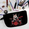 Livel lhood Cat Drummer Makeup Bag Drum Set Small Cute