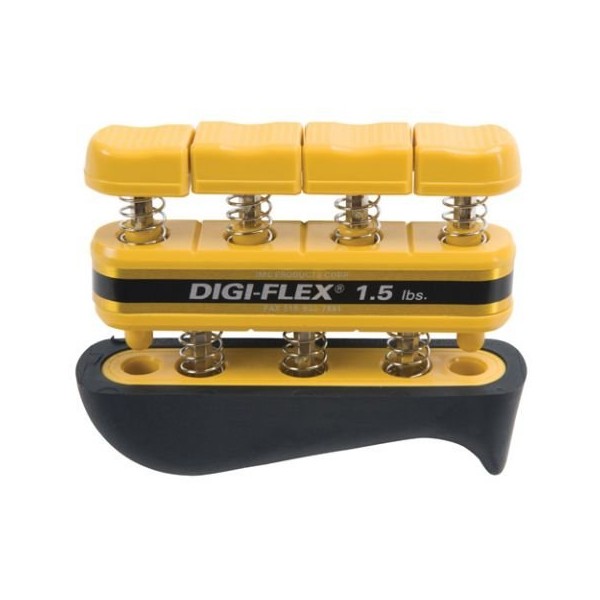 CanDo 10-0740 Digi-Flex Hand Exerciser, Finger 1.5 lb/Hand 5.0 lb, Yellow-X-Light