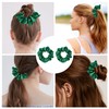 Pack of 2 Green Velvet Hair Bobbles, Scrunchies Velvet, Large