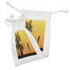 Ambesonne Summer Fabric Pouch Set of 2, Ombre Sunset with