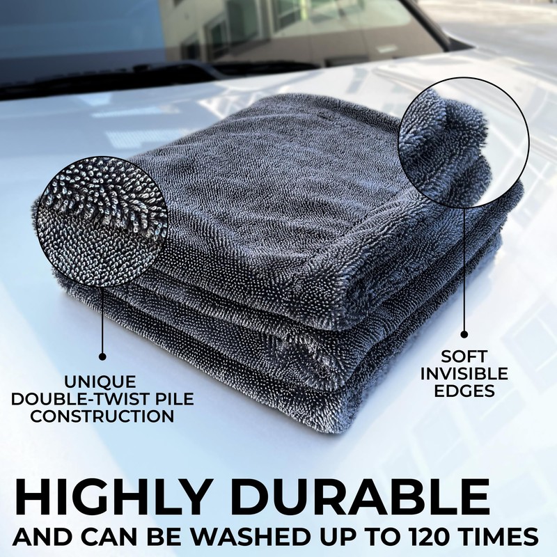 WEST BROS Microfiber Car Drying Towel 1300 GSM Double Twisted