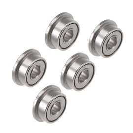 Kozelo 5 pieces F682ZZ flange ball bearings, 2 x 5 x 2.3 mm, precision bearings for industrial systems, chrome steel, ABEC1