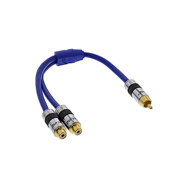 InLine 25cm Premium 1x Cinch to 2x RCA Jack Cinch-Y