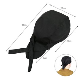 Nizirioo Chef's Hat, Pack of 4 Chef's Hat, Chef's Hat, Men and Women, Adjustable Black Chef's Hat, Bandana Cap, Chef's Hat for Restaurants Hotels Schools Household Kitchens Bars Shops, black