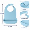 Waterproof Adult Silicone Bib with Food Catcher Pocket – Adjustable