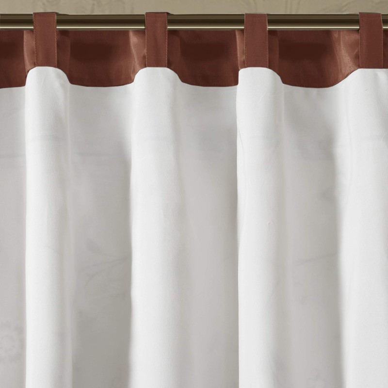 Madison Park Serene Embroidered Light Filtering Treatment Curtain Rod Pocket/Back