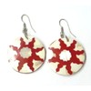 Chic-Net Mother of Pearl Shell Earrings, Round White Mother of