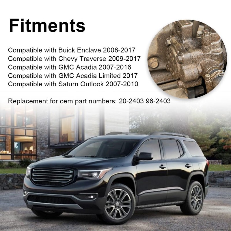 WMPHE Power Steering Pump with Pulley Compatible with Buick Enclave
