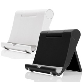 JUSDIQIR Adjustable Foldable Cell Phone Stand for Desk, Compatible with Most Smartphones and Tablets, Fits Devices up to 10 Pounds