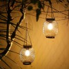 Ortiny 2 Pack Hanging Solar Lanterns -Retro Design,Waterpr