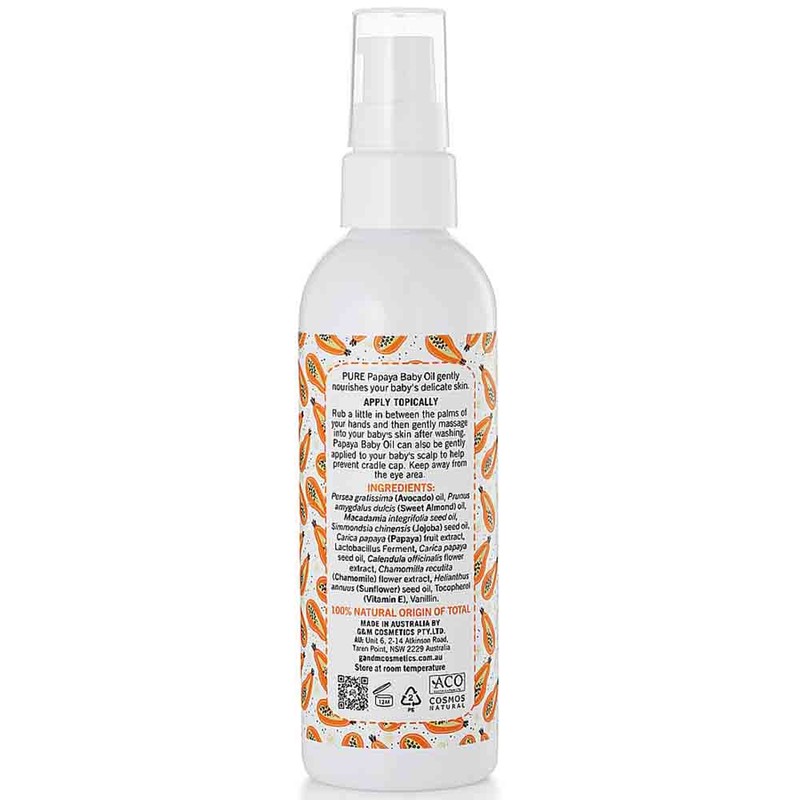 PURE Papaya Baby Oil, 125ml