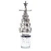 Rotating Silver Metal Tree Candle Holder - Spinning Tea Lights