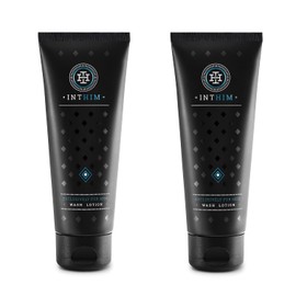 IntHim Antibacterial Intimate Wash Lotion for Men - pH Skin Neutral Intimate Care Men for Itching, Dry Skin & Ideal After Sports (2 x 200 ml)