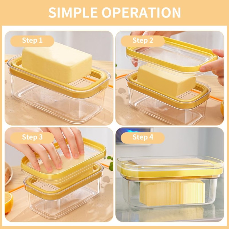 2-in-1 Butter Slicer & Storage Container, 8 oz Capacity, with