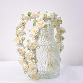 Roman Goddess Headband, Beads Jasmine Headband, Women's Hair Band Headpiece Bride, Girls Laurel Wreath Hair Accessories Wedding Boho Leaf Hair Crown Accessories