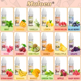 Food Flavoring Oil, 18 Flavors Candy Flavoring, Concentrate Imitation Flavor Extract for Baking, Lip Gloss, Drinks, Cooking, Soap - Water & Oil Soluble - .25 Fl Oz (6 ml) Bottles