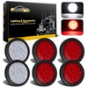 Partsam 6Pcs 4 Inch Round LED Trailer Tail Lights Kit