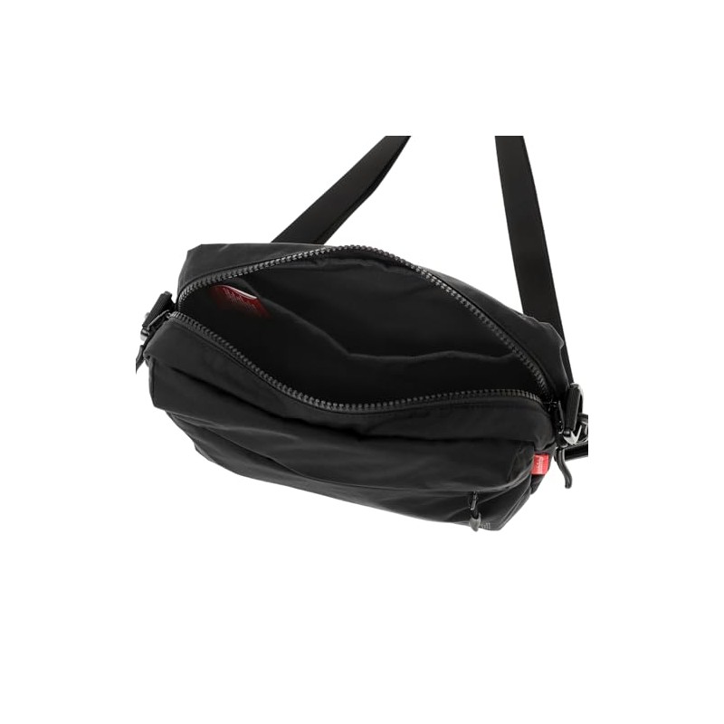 Manhattan Portage Genuine Cityhall Shoulder Bag, Nylon Tussah Quill, Black
