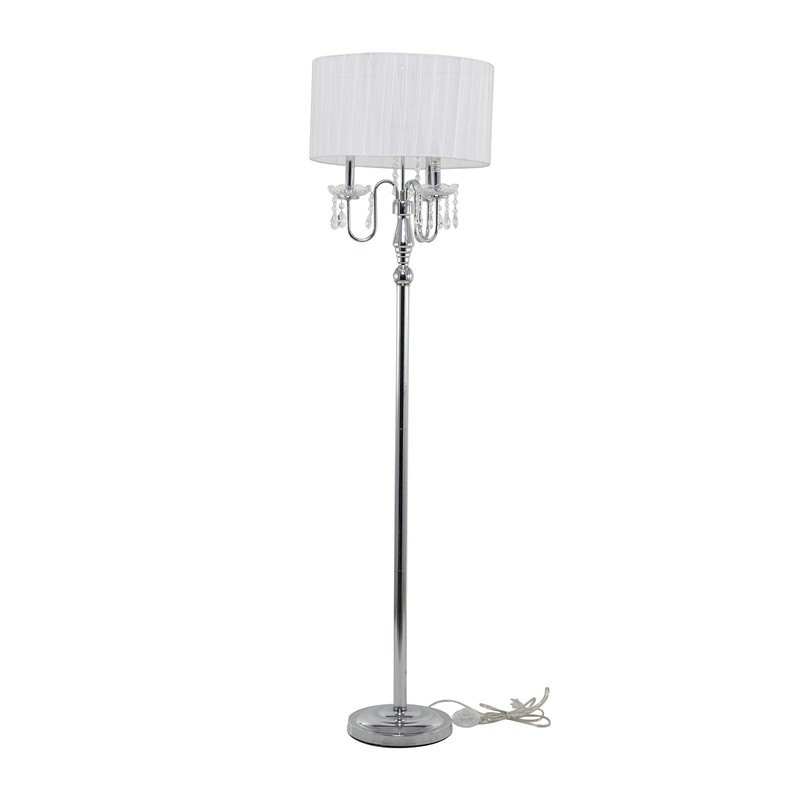 Deco 79 Metal Floor Lamp with Dangling Crystals, 16" x
