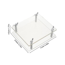 YARNOW Card Press Equipment, Acrylic Trading Card Flattening Tool Document Press Display Bending Corrector for Collector Restoration 2pcs