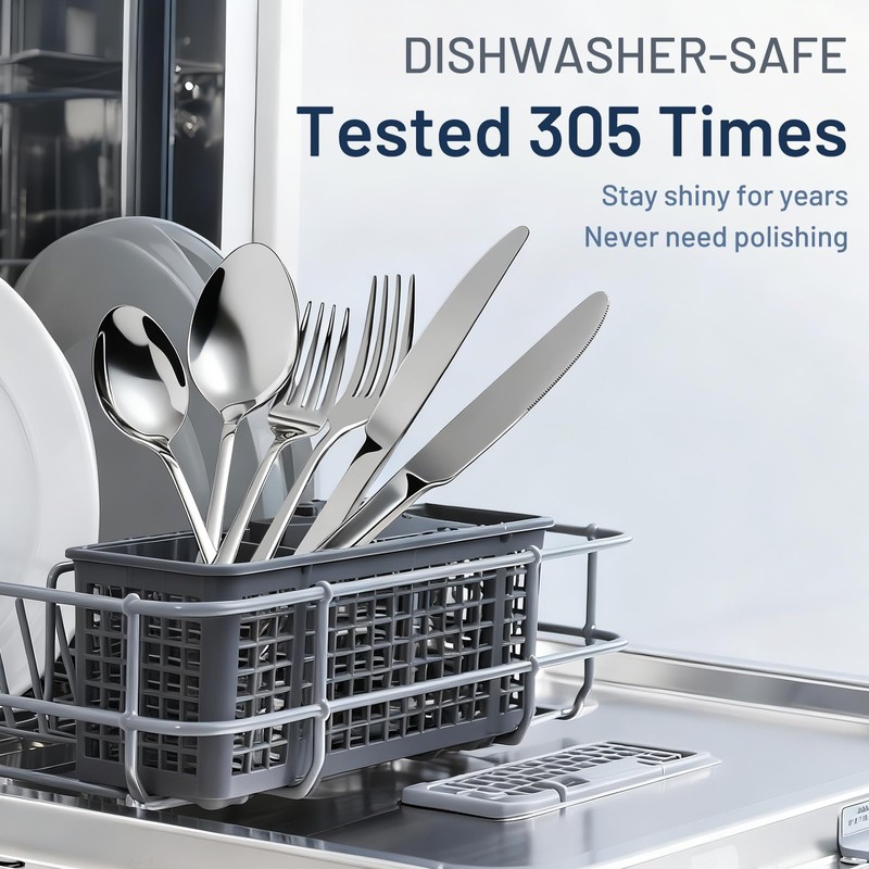 Silverware Set for 8, 40 Piece Heavy Duty Stainless Steel
