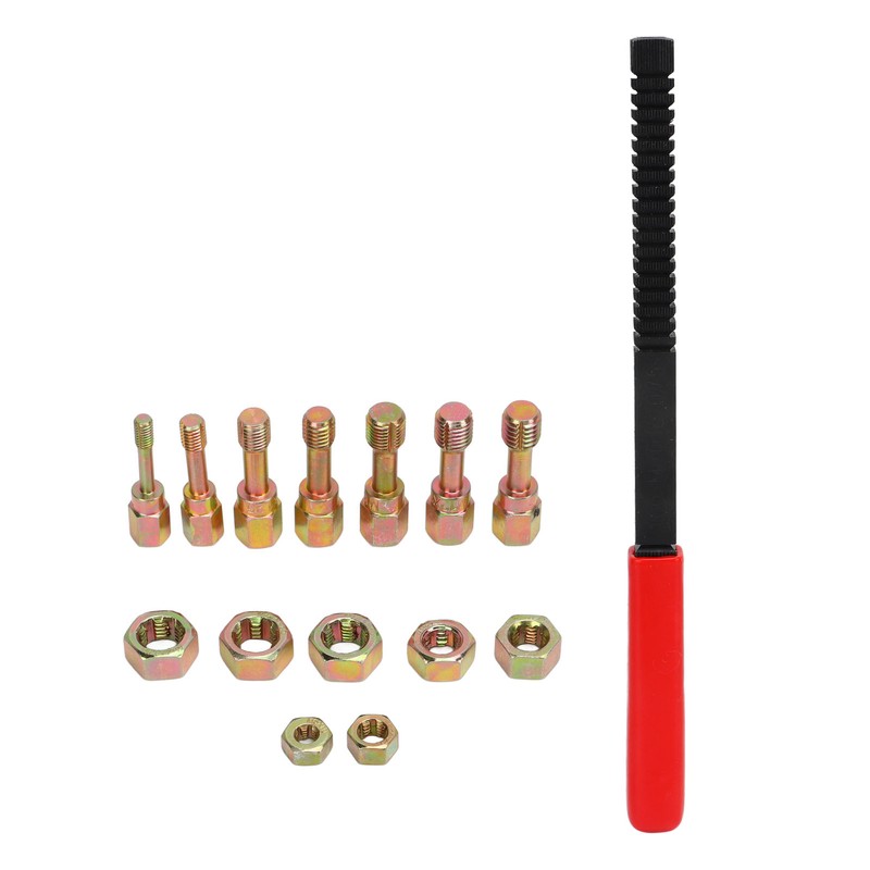 15pcs Metric Thread Chaser Set Carbon Steel Rethreading Tap Die