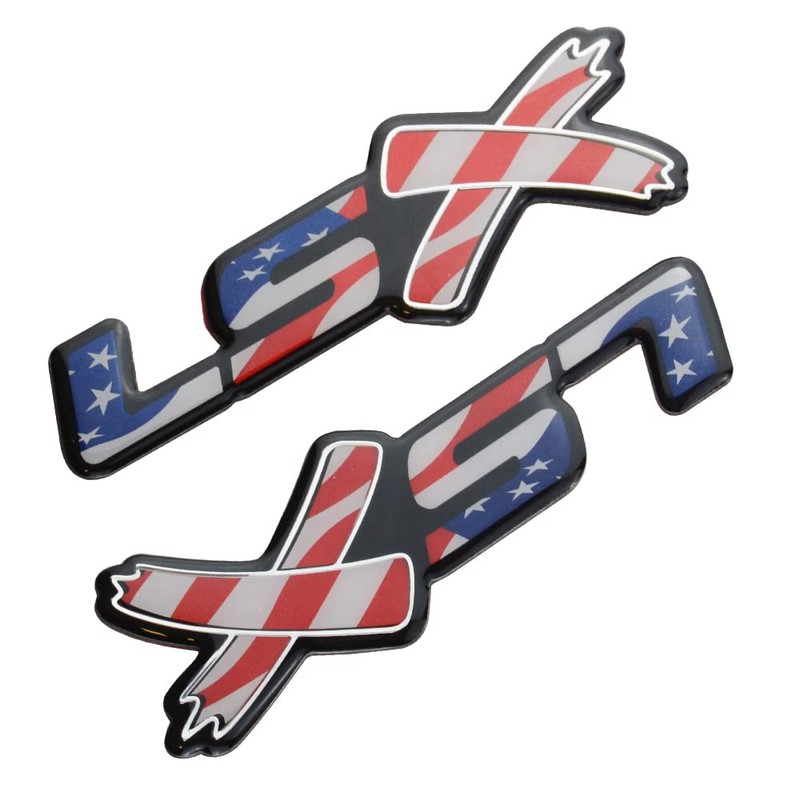 dgea Chrome Red LSX Fender Emblem Decal Badge Nameplate Letter
