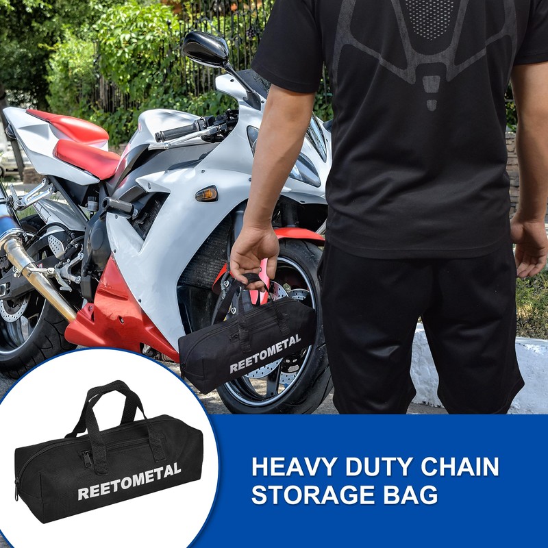 REETOMETAL Heavy Duty Security Chain with Hidden Shackle Lock, 6