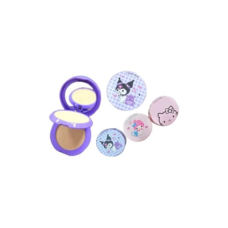 Base Maquillaje, Polvo Kitty, Kuromi Y Melody (1pz)